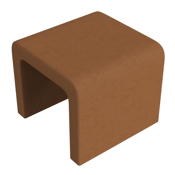 HomePop Arch Ottoman - Rust Velvet