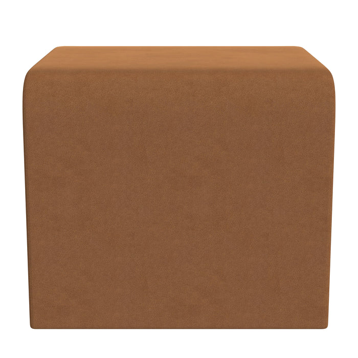 HomePop Arch Ottoman - Rust Velvet