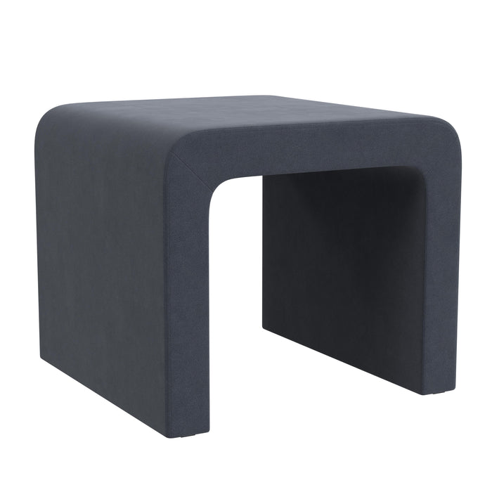 HomePop Arch Ottoman - Blue Velvet