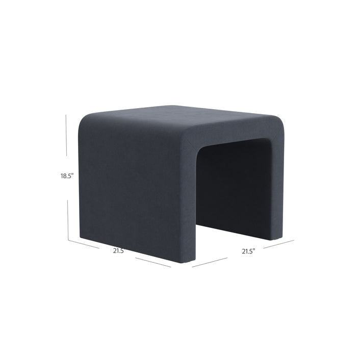 HomePop Arch Ottoman - Blue Velvet