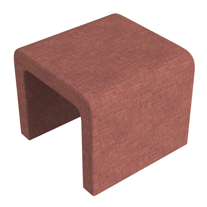 HomePop Arch Ottoman - Pink Chenille