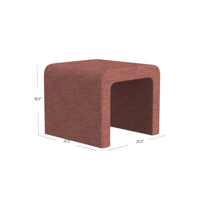 HomePop Arch Ottoman - Pink Chenille