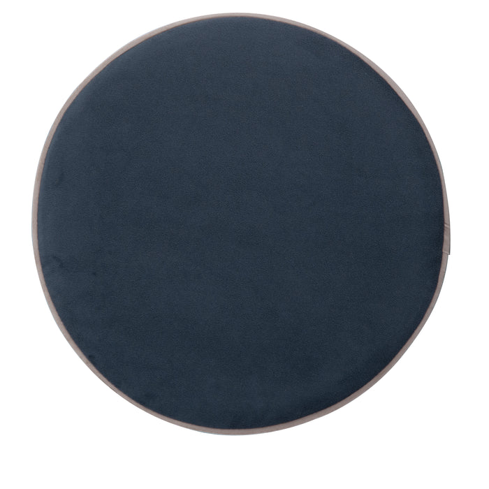 HomePop Ava Vevlet Ottoman with Storage - Blue Velvet