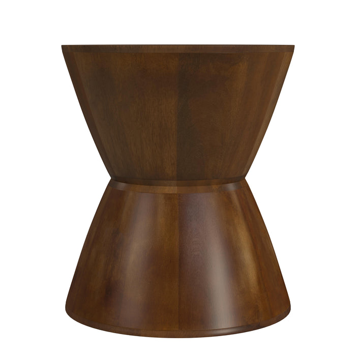 HomePop Walnut Mango Wood Side Table