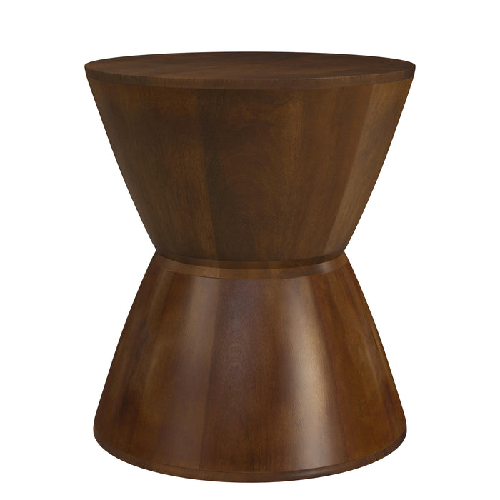 HomePop Walnut Mango Wood Side Table