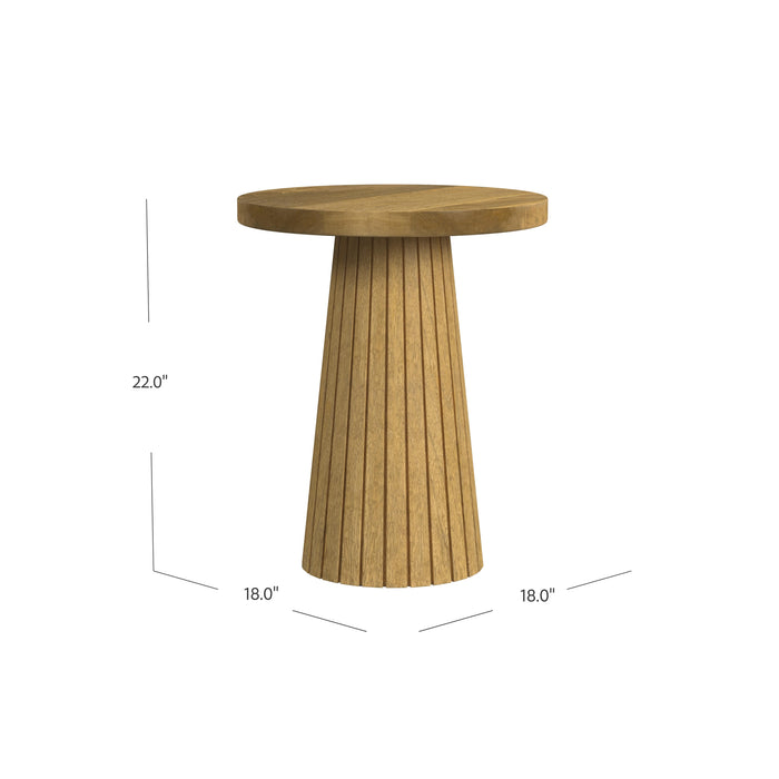 HomePop Natural Mango Wood Side Table