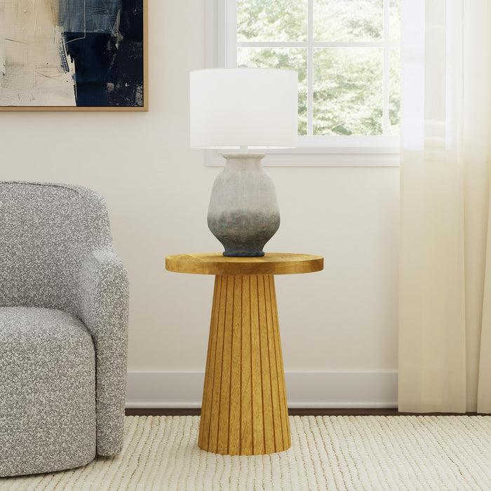 HomePop Natural Mango Wood Side Table