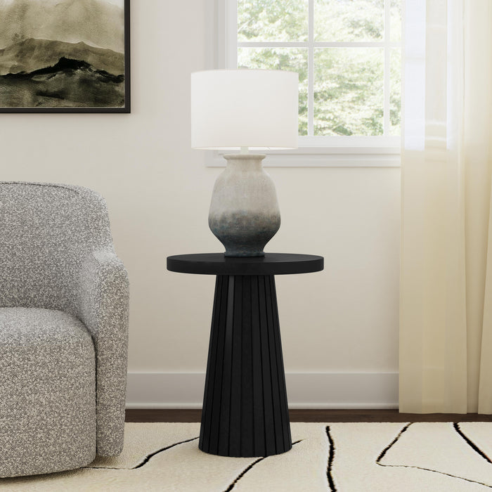 HomePop Black Mango Wood Side Table