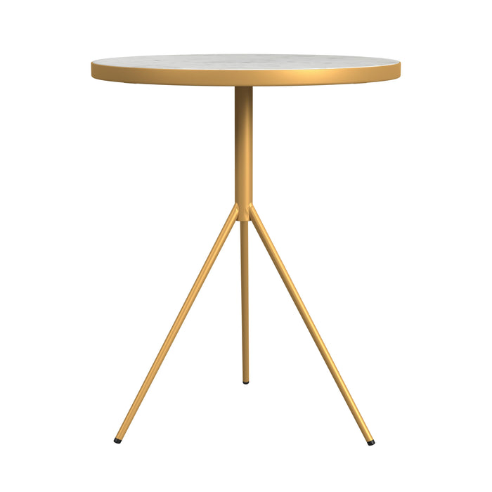 HomePop Marble Top Side Table with Gold Base