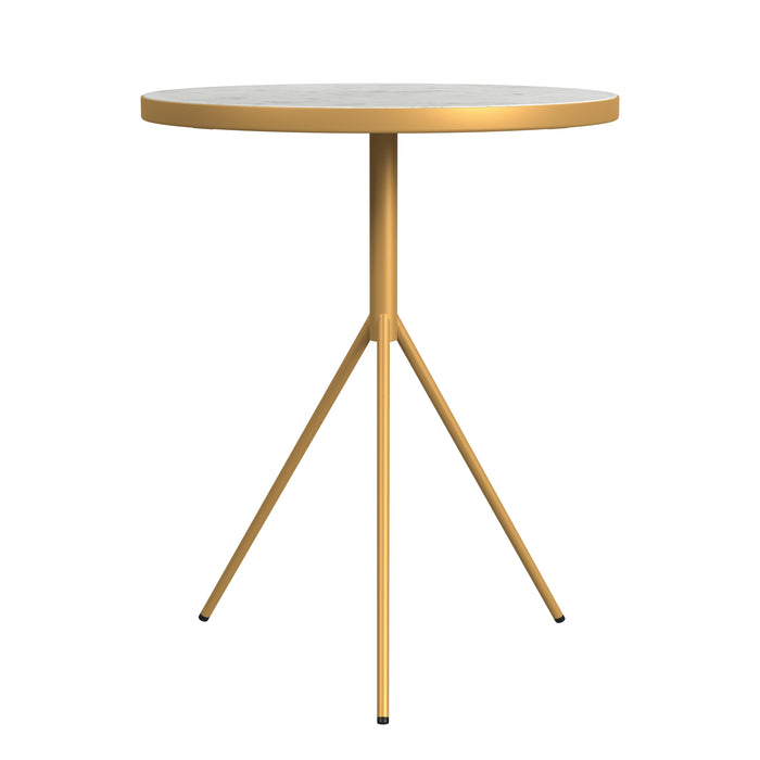 HomePop Marble Top Side Table with Gold Base