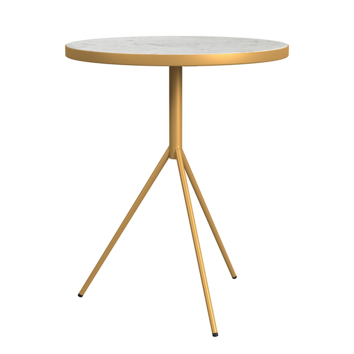 HomePop Marble Top Side Table with Gold Base