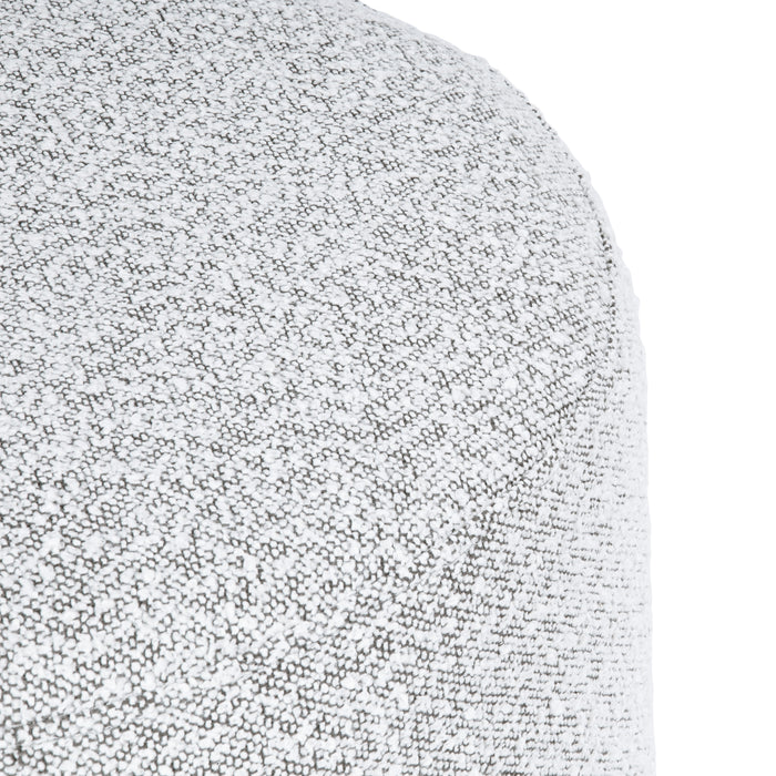 HomePop Cloud Ottoman with Wood Base - Cream Boucle with Gray Yarns