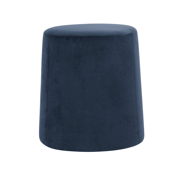 HomePop Organic Shape Ottoman - Blue Velvet