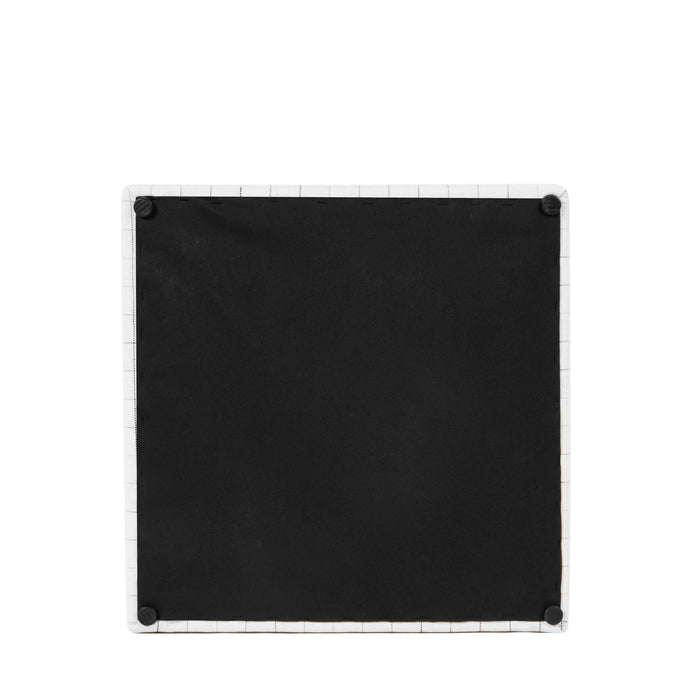 HomePop Square Ottoman - Natural Windowpane