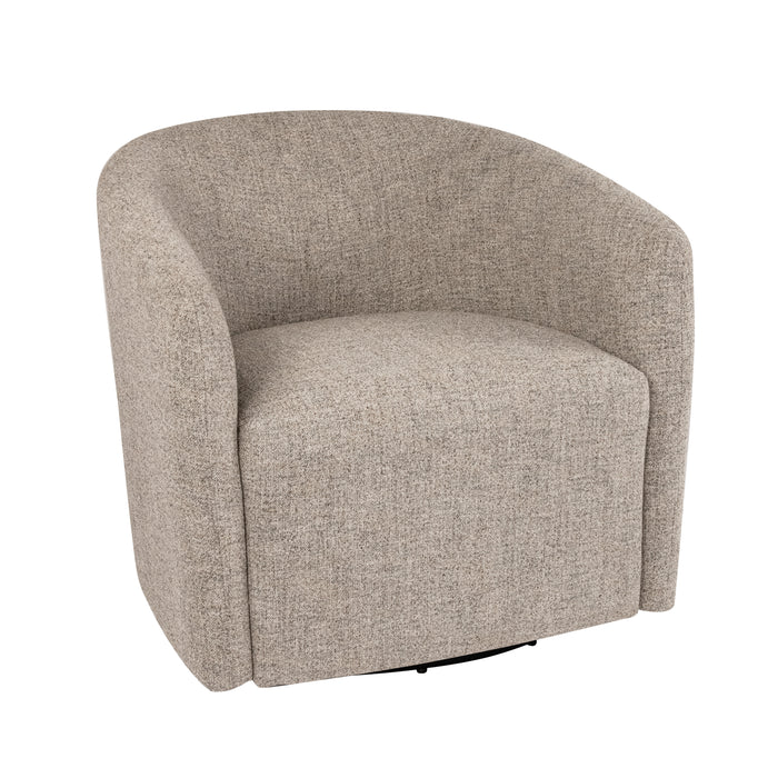 HomePop Nora Upholstered Swivel Accent Chair - Midtone Gray Fabric