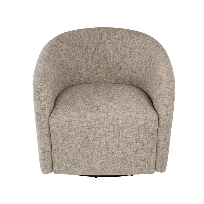 HomePop Nora Upholstered Swivel Accent Chair - Midtone Gray Fabric