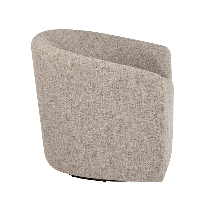 HomePop Nora Upholstered Swivel Accent Chair - Midtone Gray Fabric