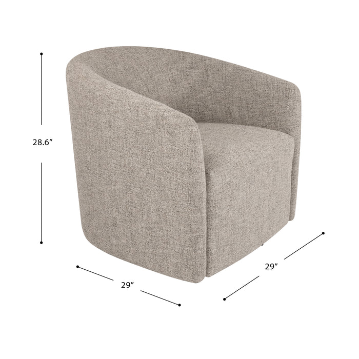 HomePop Nora Upholstered Swivel Accent Chair - Midtone Gray Fabric
