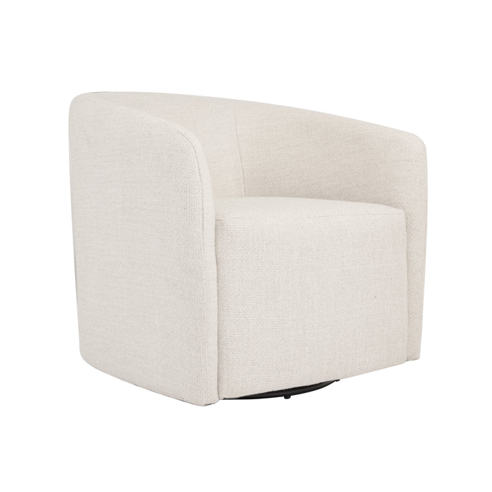 HomePop Nora Upholstered Swivel Accent Chair - Putty Woven Fabric