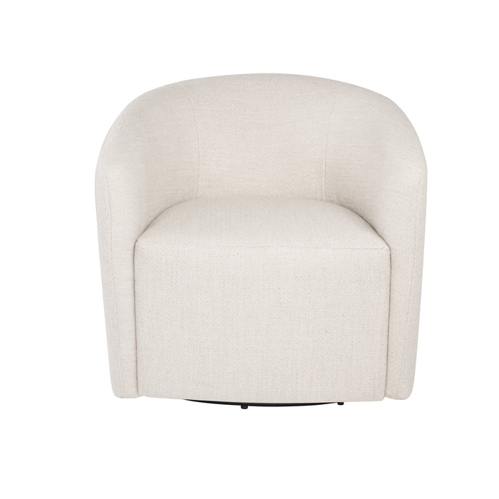 HomePop Nora Upholstered Swivel Accent Chair - Putty Woven Fabric