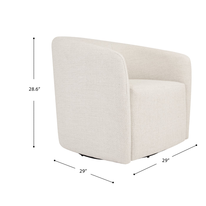 HomePop Nora Upholstered Swivel Accent Chair - Putty Woven Fabric
