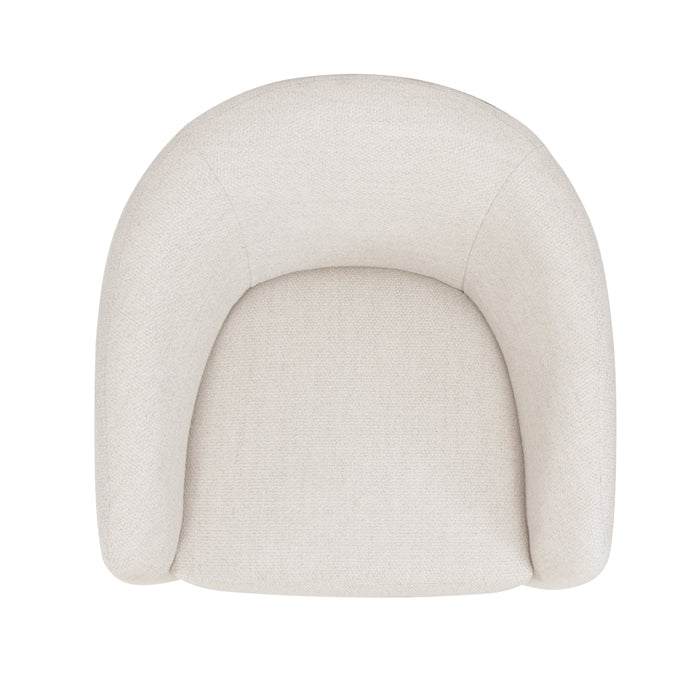 HomePop Nora Upholstered Swivel Accent Chair - Putty Woven Fabric