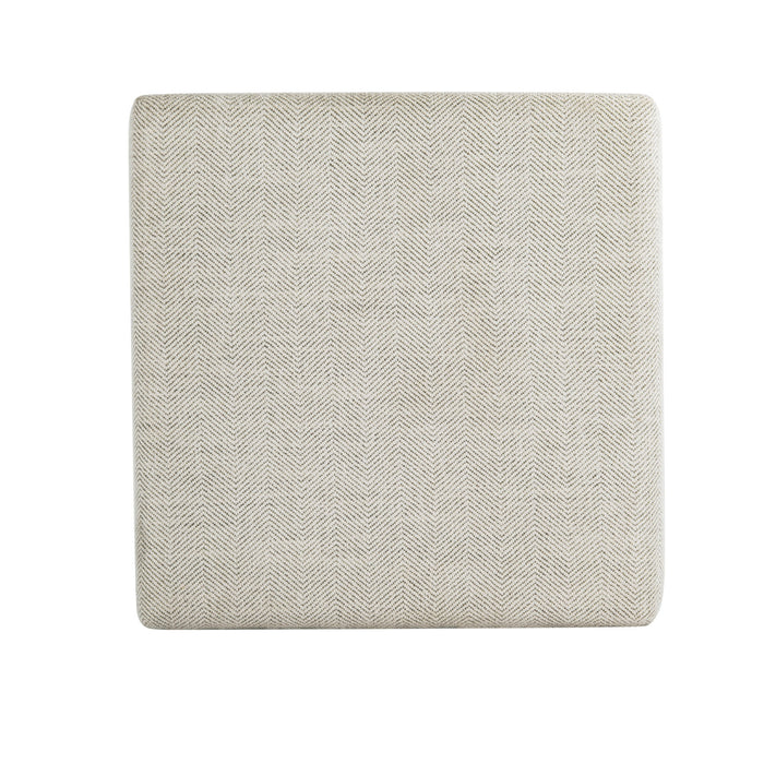 HomePop Harper Luxury Large Storage Ottoman - Cream Chevron Woven