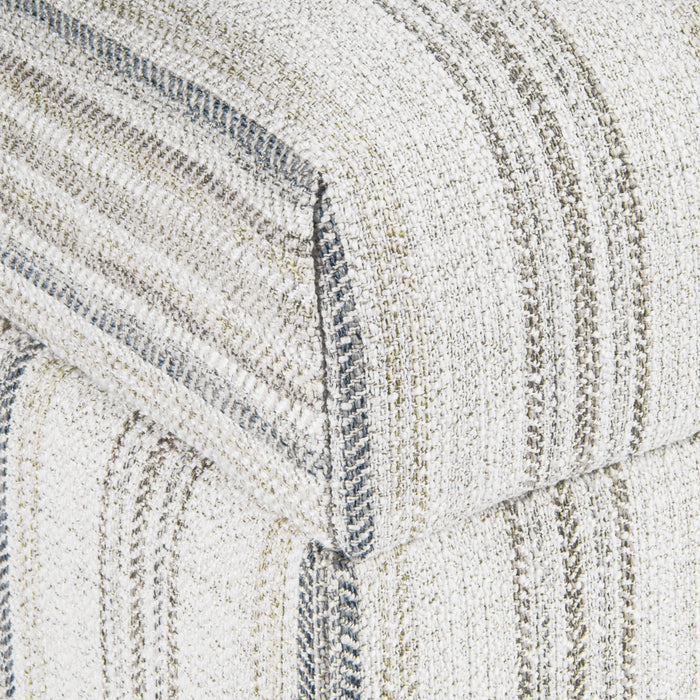 HomePop Harper Luxury Large Storage Ottoman - Gray Striped Pattern