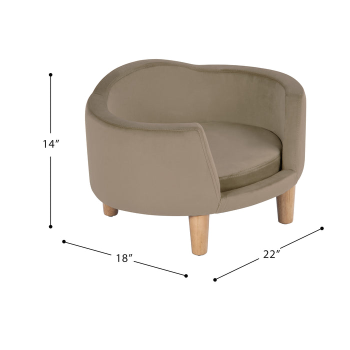 HomePop Luxury Pet Bed - Tan Velvet