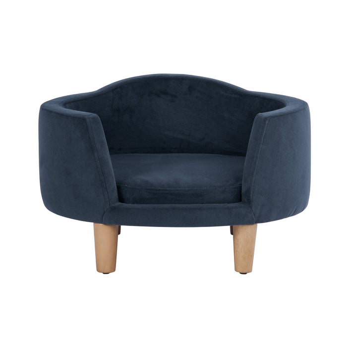HomePop Luxury Pet Bed - Blue Velvet
