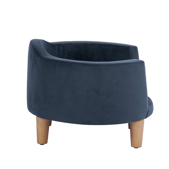 HomePop Luxury Pet Bed - Blue Velvet