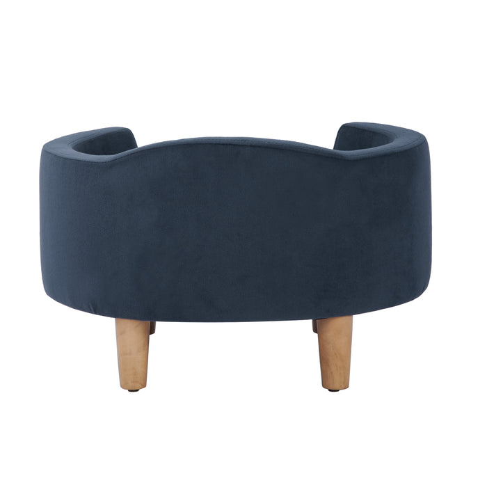 HomePop Luxury Pet Bed - Blue Velvet