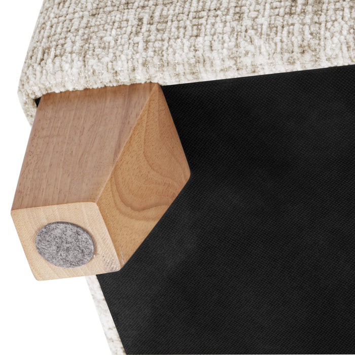 HomePop Camden Luxury Large Storage Ottoman - Cream Textural Woven