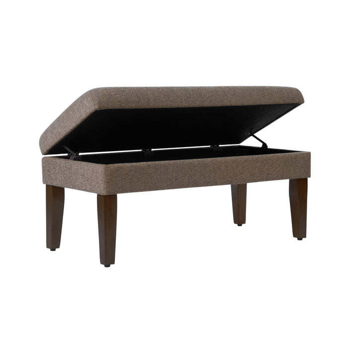 HomePop Decorative Storage Bench - Textured Brown
