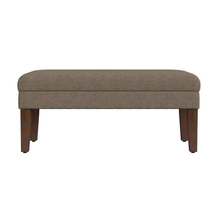 HomePop Decorative Storage Bench - Textured Brown