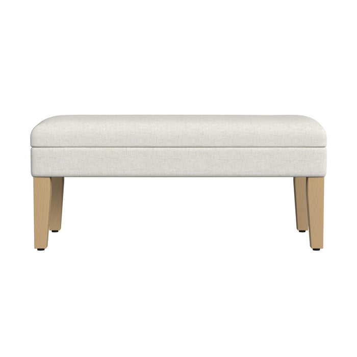 HomePop Decorative Storage Bench - Cream Textured Woven