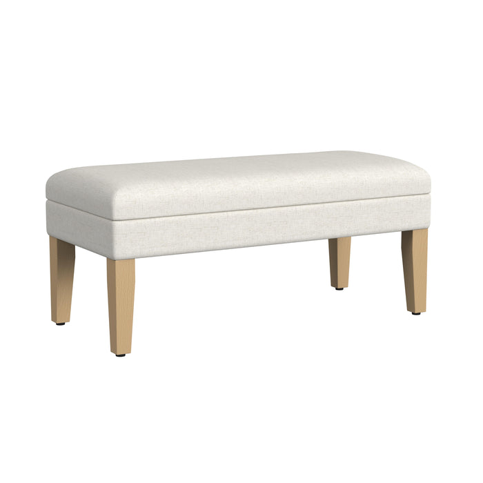 HomePop Decorative Storage Bench - Cream Textured Woven