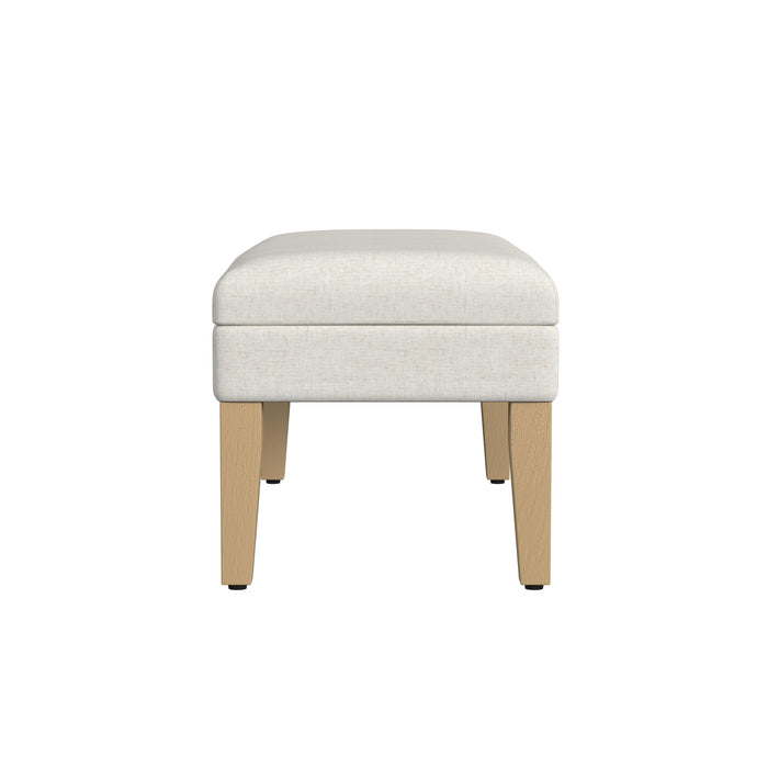 HomePop Decorative Storage Bench - Cream Textured Woven