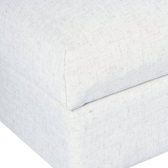 HomePop Decorative Storage Bench - Cream Textured Woven