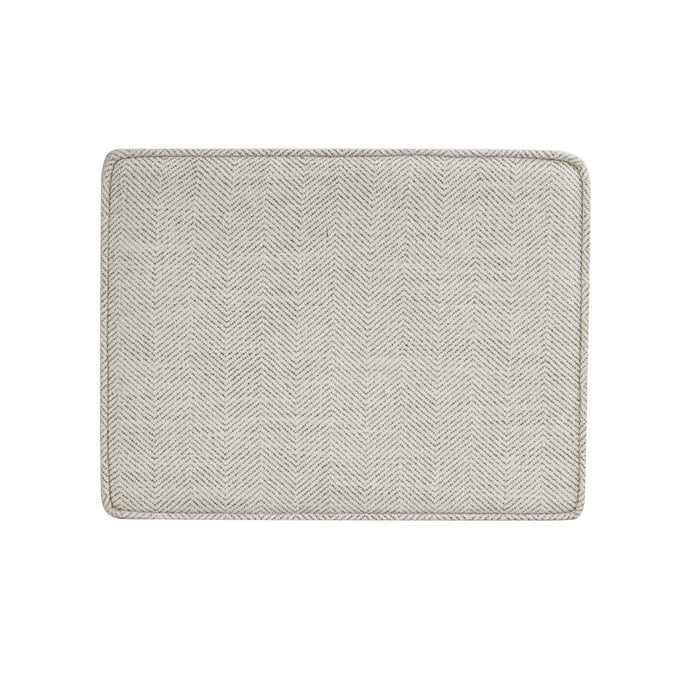 HomePop Medium Storage ottoman - Cream Chevron Woven