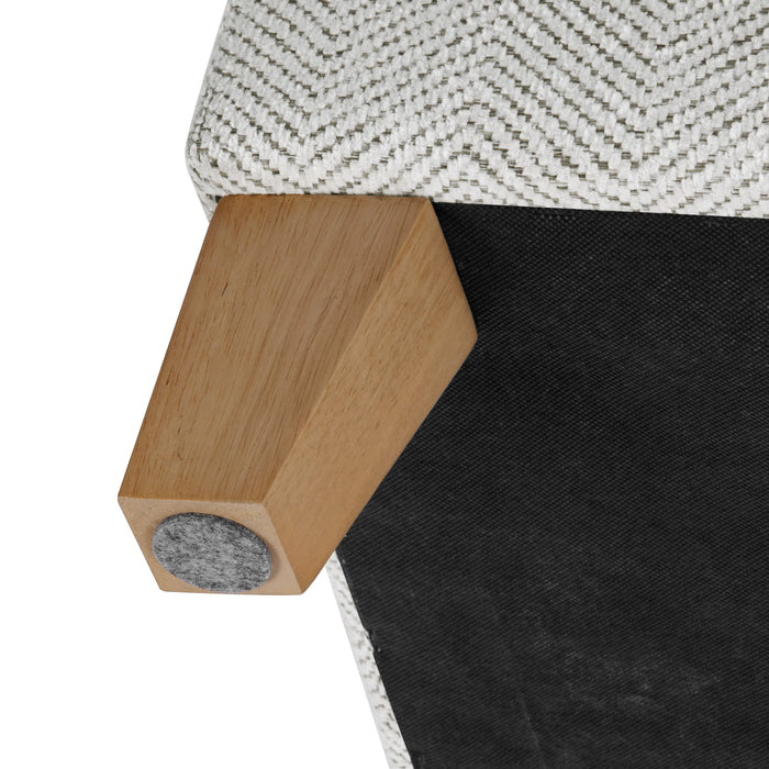 HomePop Medium Storage ottoman - Cream Chevron Woven