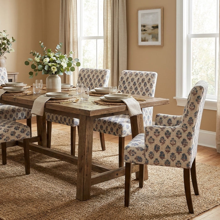 HomePop Anywhere Dining Chair-Blue Floral Pattern (pack of 1)