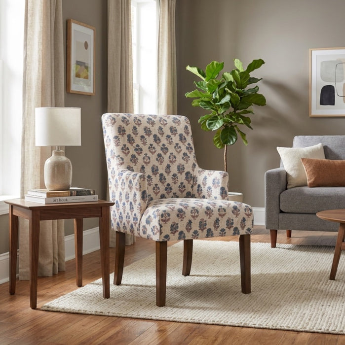 HomePop Anywhere Dining Chair-Blue Floral Pattern (pack of 1)