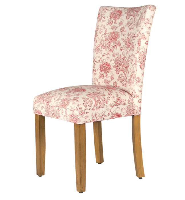 Parsons Dining Chair - Cream and Red Toile