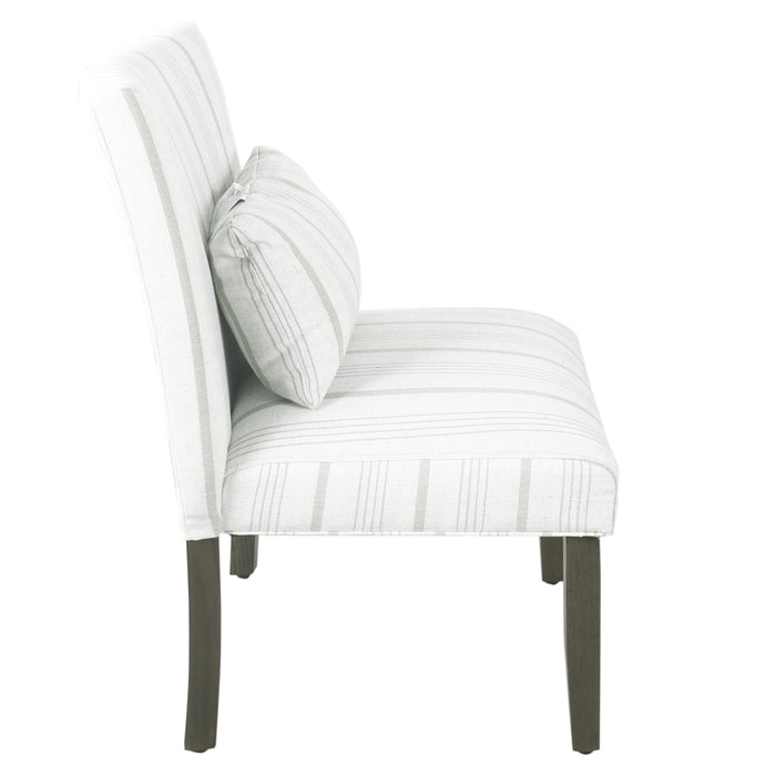 Accent Chair and Pillow - Dove Gray Stripe
