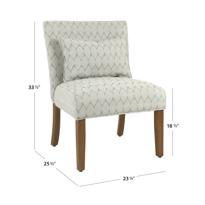 Parker Accent Chair with Pillow - Textured Gray