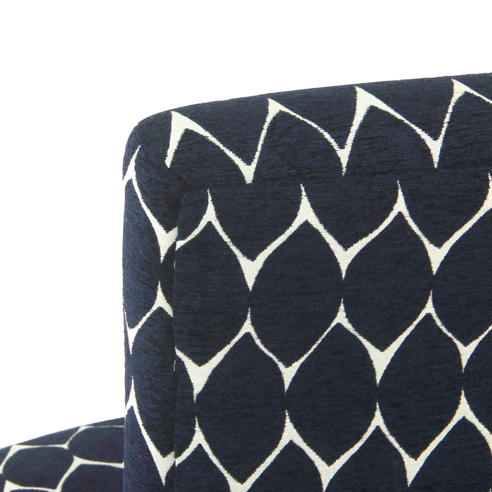 Parker Accent Chair with Pillow - Textured Navy