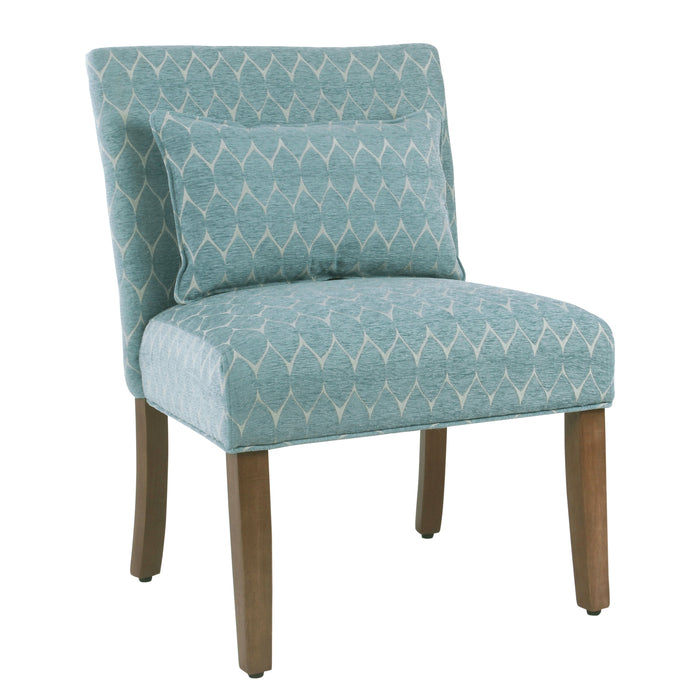 Parker Accent Chair with Pillow - Textured Teal