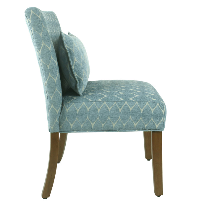 Parker Accent Chair with Pillow - Textured Teal