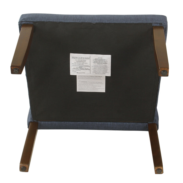 Accent Chair and Pillow - Navy Blue